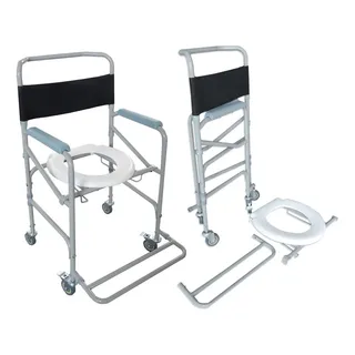 Cadeira De Rodas Higiênica Dobrável Aço D40 Dellamed 120kg