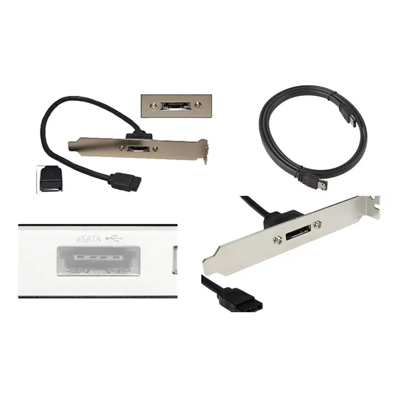 Kit Placa Pci Esata-sata Y Cable Esata-esata Hdd Dvd