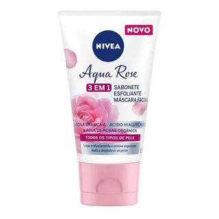 Sabonete Esfoliante Facial Aqua Rose 3 Em 1 150ml Nivea Sabonete Esfoliante Facial Aqua Rose 3 Em 1 150ml Nivea