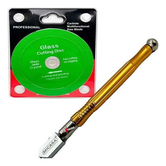 Lápiz Corta Vidrio Metal Lubricante + Disco Corta Cristal