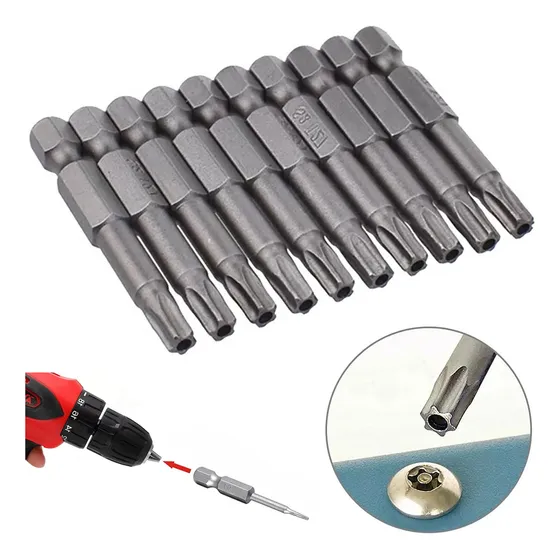 10kit Puntas Estrella De 5 Picos Tt8-tt45 Tornil Herramienta