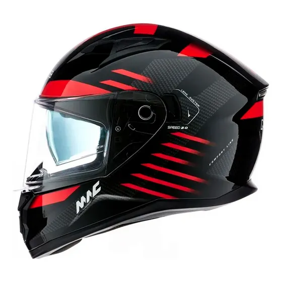 Casco Moto Integral Doble Visor Mac Speed 2.0 Gripper Rojo