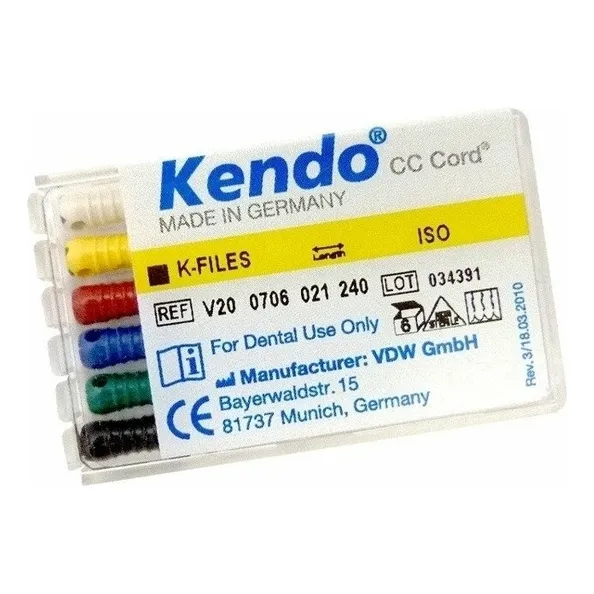 Kit 6 Limas K Manuales Para Endodoncia 2da Serie Kendo Vdw