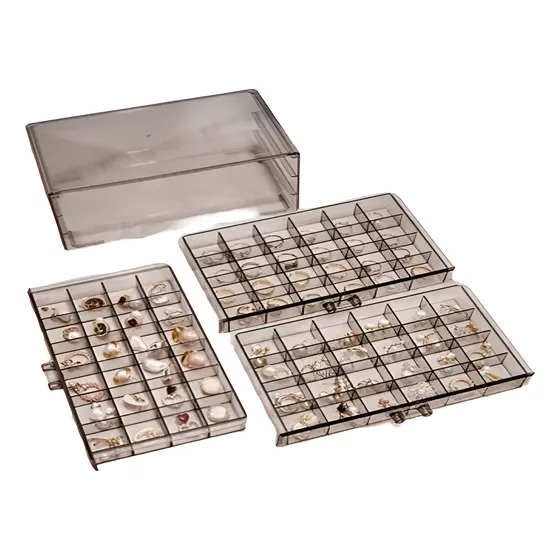 Organizador 2 En 1 Con Tapa Multifuncional Joyas Maquillaje