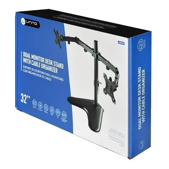Base Estatica Unno Tekno Doble Monitor  Tv 12  A 32 