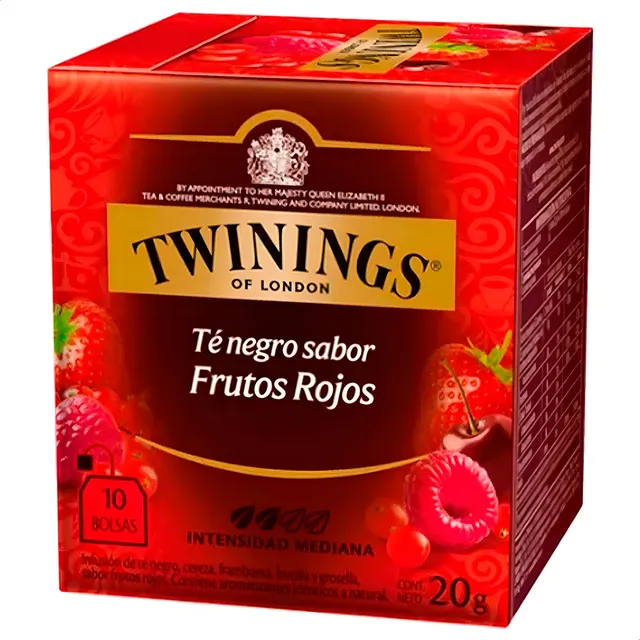 Te Negro Twinings Frutos Rojos Caja X 10 Saquitos De 20 Gramos