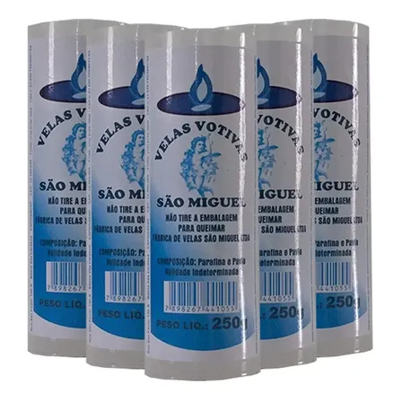 Vela Votiva 250g Branca - 10 Unidades