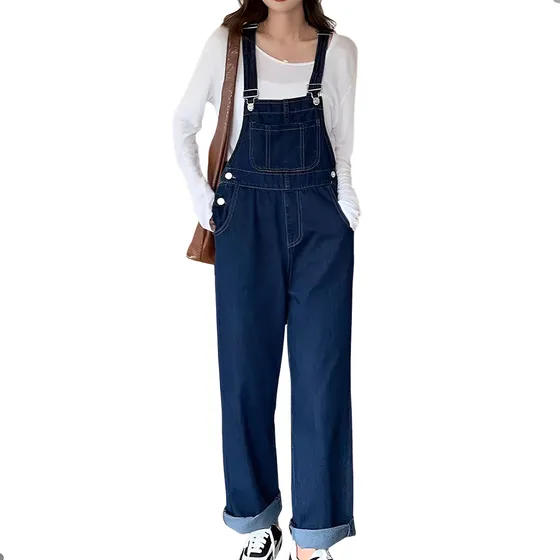 Overol Estilo Mujeres Mezclilla Jumper Dama Comfortable Body