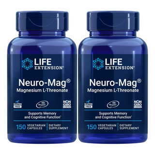Life Extension Neuro-mag 150 Veg Caps (pacote Com 2), L-treo Life Extension Neuro-mag 150 Veg Caps (pacote Com 2), L-treo