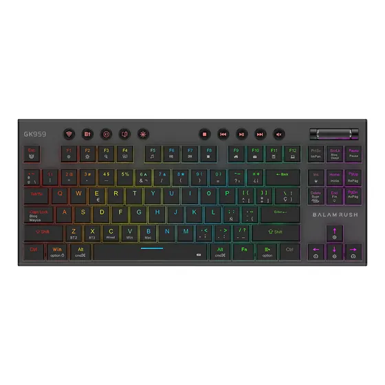 Teclado Gamer Mecánico Multdispositivo Dominate Expert Gk959 Teclado Negro Idioma Español España