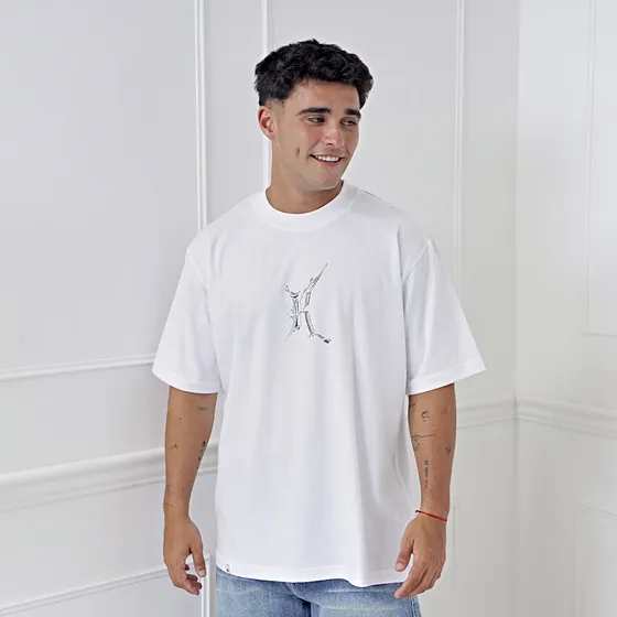 Remera De Algodon Savage Doble Estampa Marca Vulkano