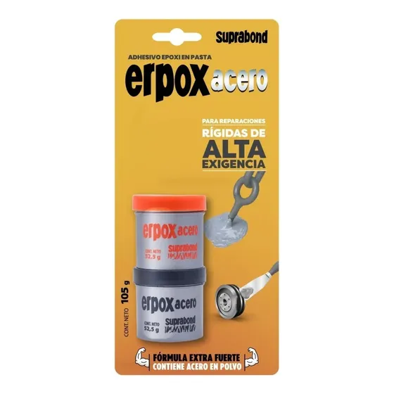 Adhesivo Epoxi Crafters Erpox Acero Máxima Soldadura 105gr
