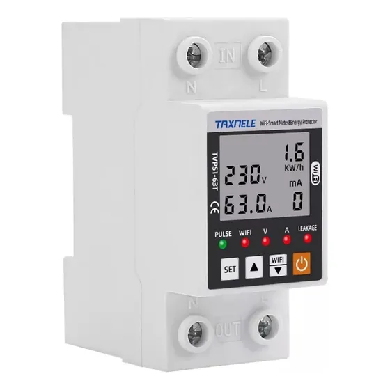 Rele Medidor Energia Smart Wifi Kwh 63a Bajo Y Alto Voltaje