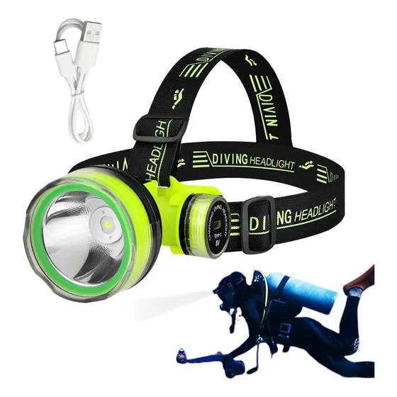 Lampara De Buceo 10000 Lumens Profecional Sumergible Usb C