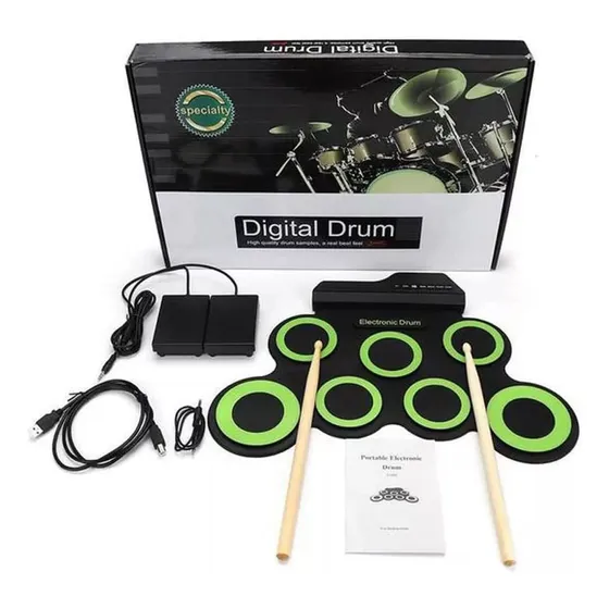 Set De Batería Electrónica Digital Y Portátil Con Usb