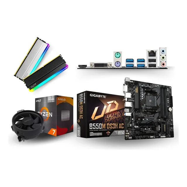 Kit Actualización Ryzen 7 5700g/ B550 Ds3h/ 16gb