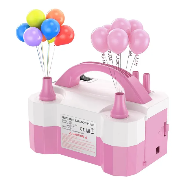 Inflador De Globos Eléctrico 2 Inyectores Cumpleaños Fiestas
