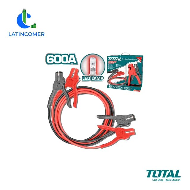 Cables Auxiliares 600 Amp  3 Mts De Largo C/ Lampara Led