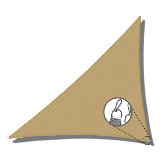 Media Sombra Toldo Vela Triangular Beige 90% 3m X 4m X 4.9m Beige