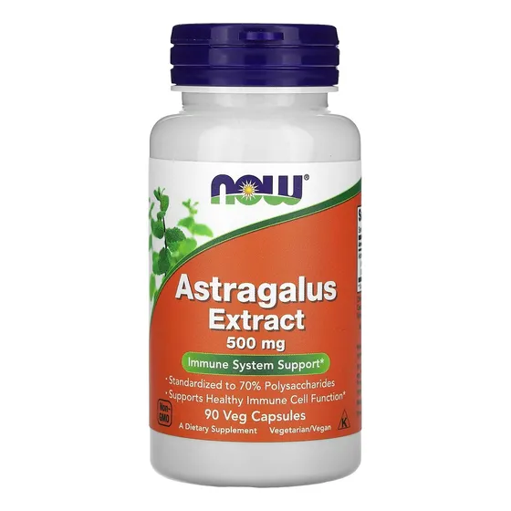 Extracto De Astrágalo 500mg X 90 Cápsulas Veg. Now Foods Neutro