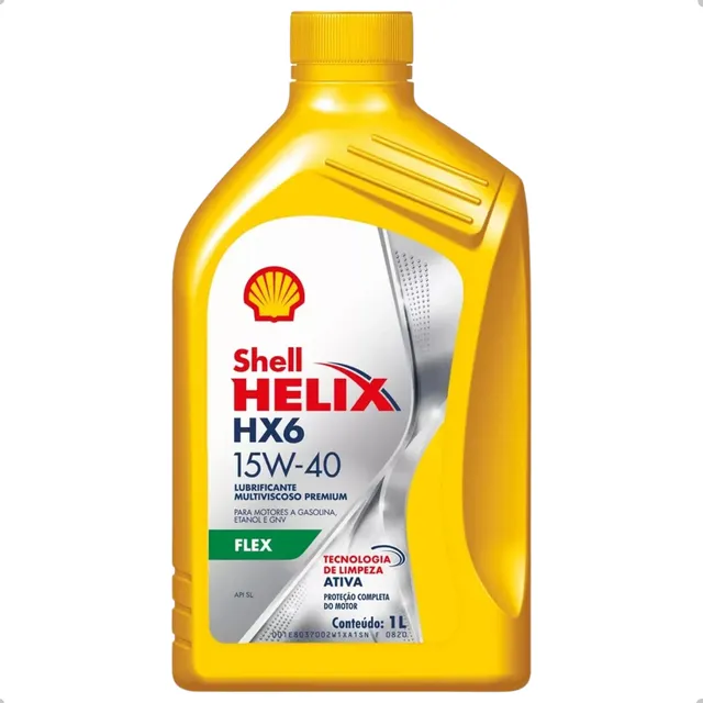 Óleo De Motor Shell Helix 15w40 Hx6 Flex Semi Sintético
