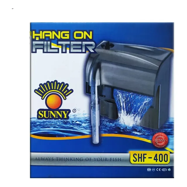 Filtro De Cascada Sunny | Peceras De 40 A 80 Litros | Esponja Carbón Y Filtro Biológico | Regulador Para Flujo De Agua