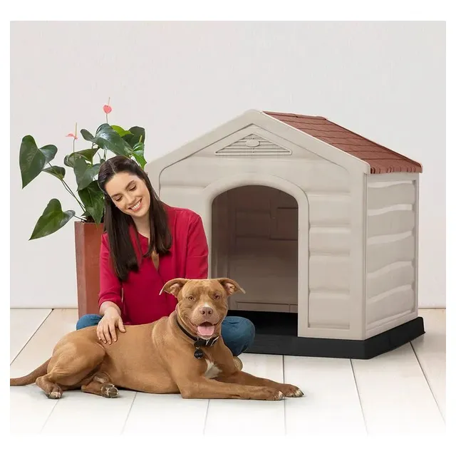 Casa Para Perros Rimax Plastico Resistente Para Raza Grande