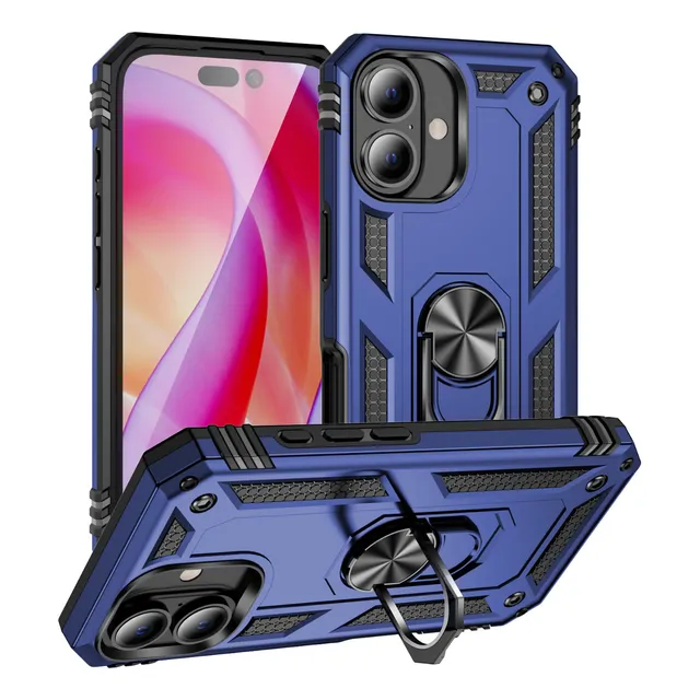Funda Para Teléfono Samsung Galaxy J7 Star/j3-2018/j337 Con Soporte Anular Giratorio De 360°, De Grado Militar, A Prueba De Golpes