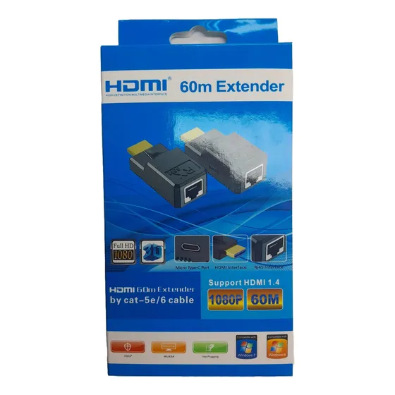 Adaptador Hdmi A Rj45 Extension 60 Metros Par