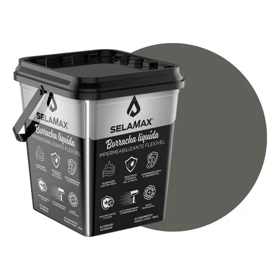 Manta Líquida 18kg Selamax Alta Performance E Vedação Acabamento Fosco Cor Cinza-escuro