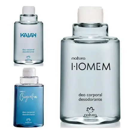 Kit C/3 Refil Deo-colônia Masculino Natura 100ml Cada