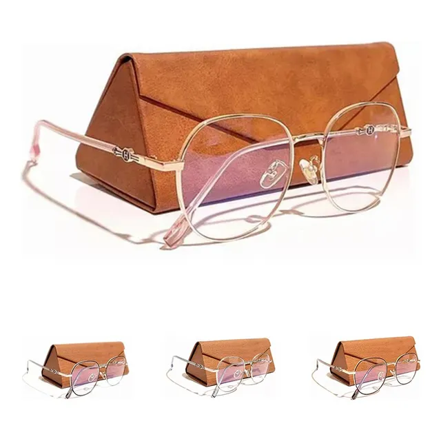 Lentes Anti Luz Azul,gafas Modaanti Bluelight Lentes Redondo Oro Rosa