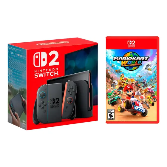 Consola Nintendo Switch 2 + Mario Kart World Negro | Cuotas sin interés