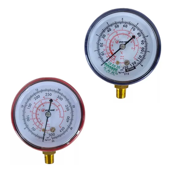 Reloj Para Manometro Refrigeracion Alta/baja R22 250/500psi