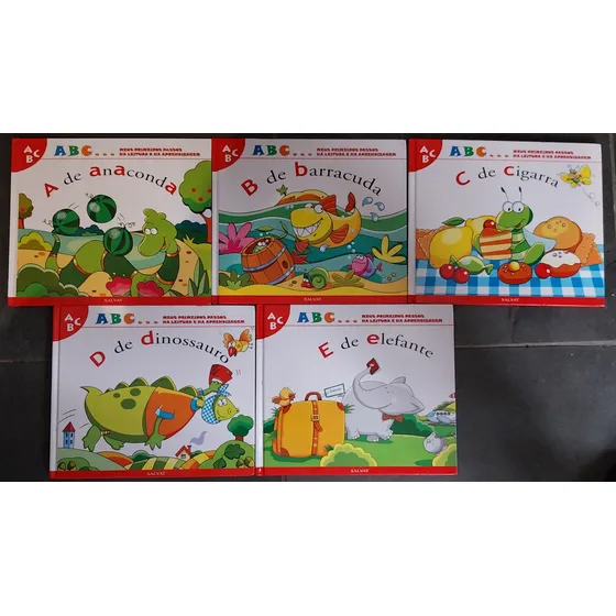 Livro, Kit(5), Abc...meus Primeiros Passos Na Leitura E Na Aprendizagem, Salvat