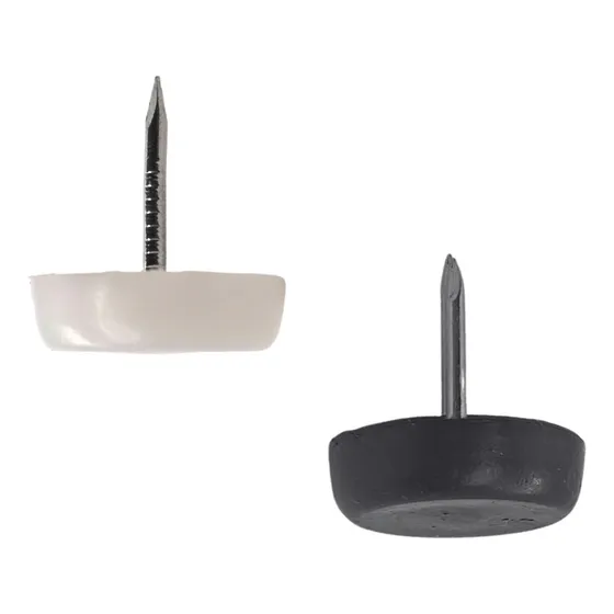Sapata Prego 18mm Pé Para Cadeira Mesa Móveis - 100 Unidades Cor Branco