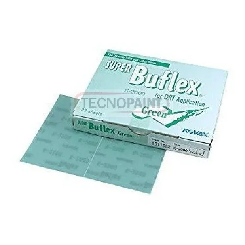 Hoja Tela En Seco Kovax Super Buflex Verde P2000 Tecnopaint Cantidad de granos 2000