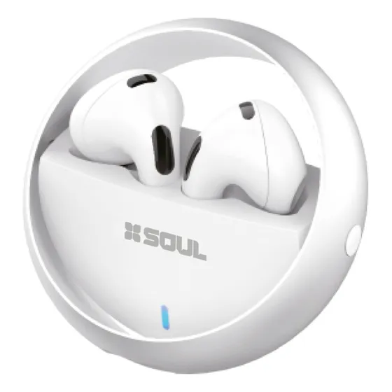 Auricular Manos Libres Bluetooth Soul Tws 1200 C/ Microfono Color Blanco