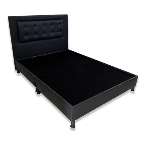Cama Con Espaldar-copete Matrimonial Tapizadas.