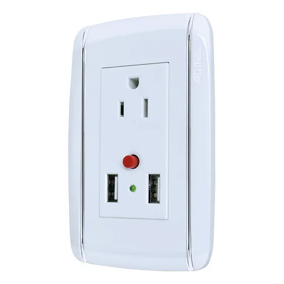 Placa Armada 1 Contacto Y 2 Entrada Usb 10pz Adir 9899 Color Blanco