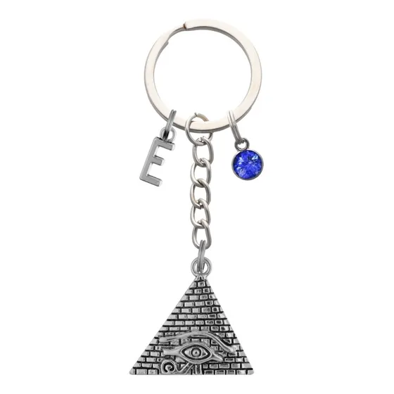 Llavero Ojo Horus Piramide Egipcio Dije Letra Inicial Regalo