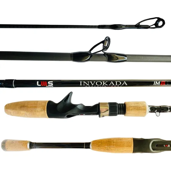 Vara Pesca Tucunare Robalo Black Bass Lumis Invokada 6-17lb Cor Preto