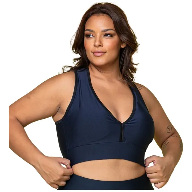 Top Fitness Gym Ginastica Forte Reforzado Talla Grande