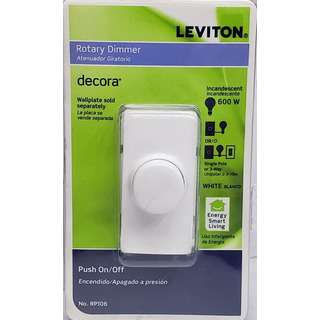 Leviton Dimmer Rotatorio Rpi06 Para Foco Incandescent Leviton Dimmer Rotatorio Rpi06 Para Foco Incandescent