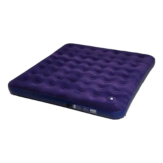 Colchon Inflable C/ Inflador Incorporado Mor King 203x183x22 Color Azul