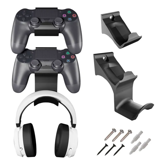 Base Soporte Para 2 Controles De Ps4 Play 4 + Base Audifonos