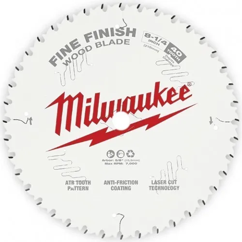 Disco De Sierra Milwaukee 8.1/4 40 Dientes Acabado Fino