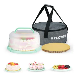 Suporte Para Bolos Hylcwth Com Tampa, Alça, 10 Peças De Tábu