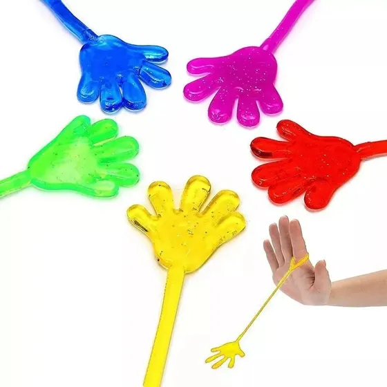 25 Manos Pegajosas Juego Sensorial Souvenir Piñata Regalitos