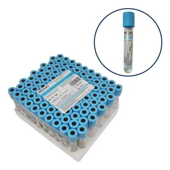 Tubos Prp Citrato De Sodio Al Vacio 3.8% 4.5ml Celeste X 100